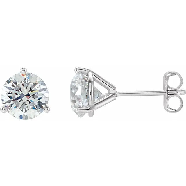 14K Gold Lab Grown Diamond Studs - Martini Set