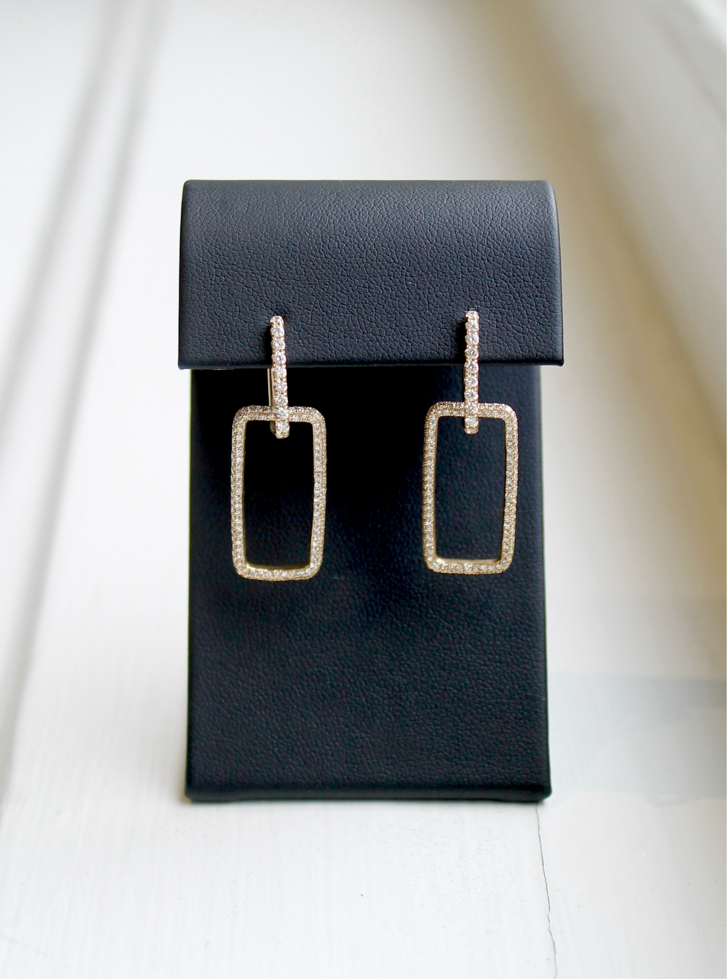 14K Yellow Gold 2.25ctw Diamond Linked Dangle Earrings