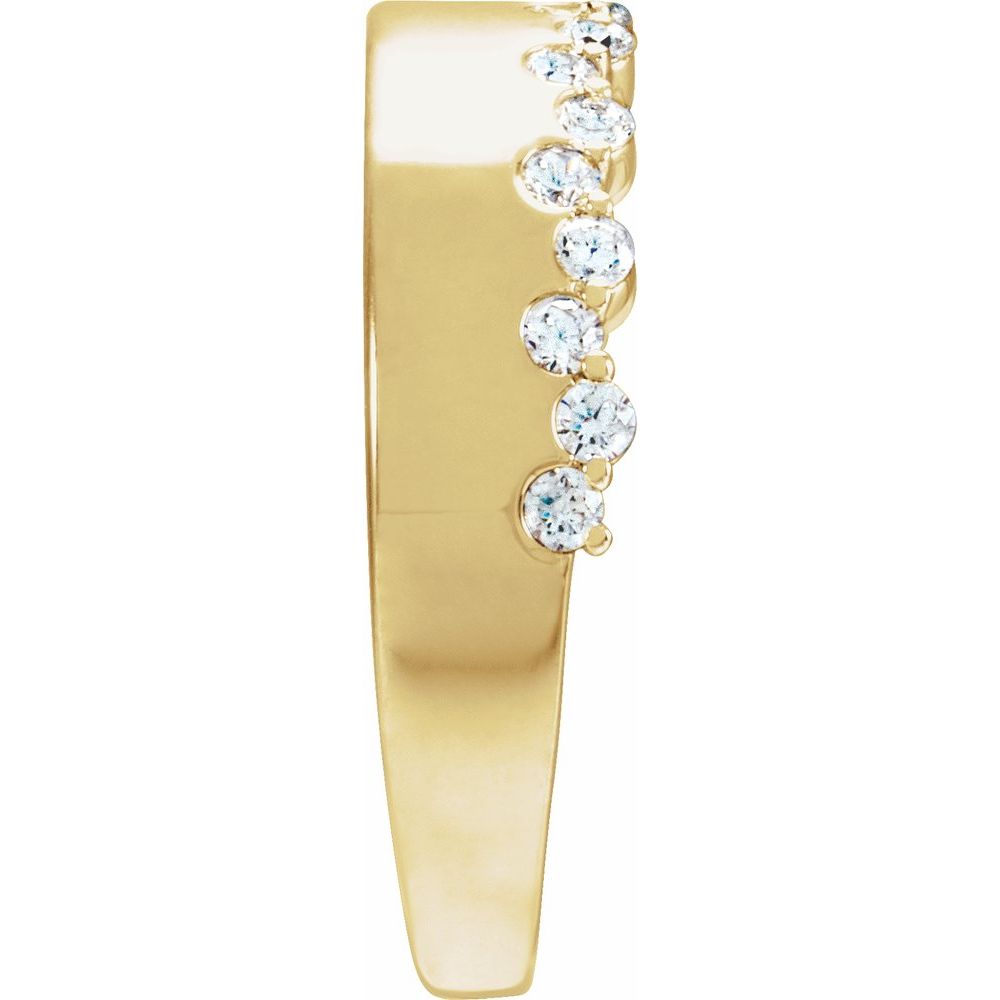 14K Yellow Gold Diamond Cigar Band