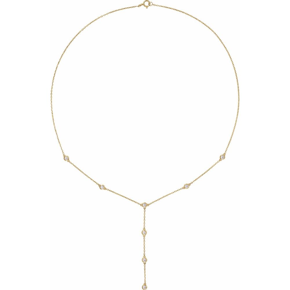 14K Yellow Gold Diamond Necklace