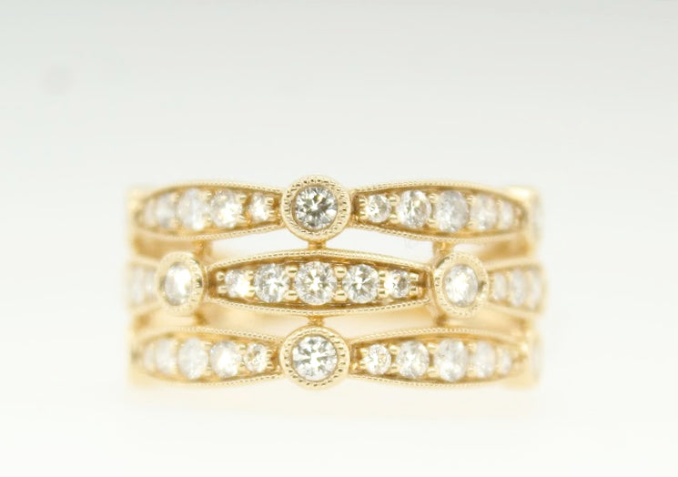 14K Yellow Gold Diamond Band