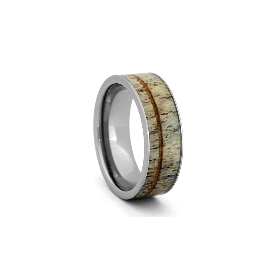 Antler & Koa Wood Men's Wedding Band