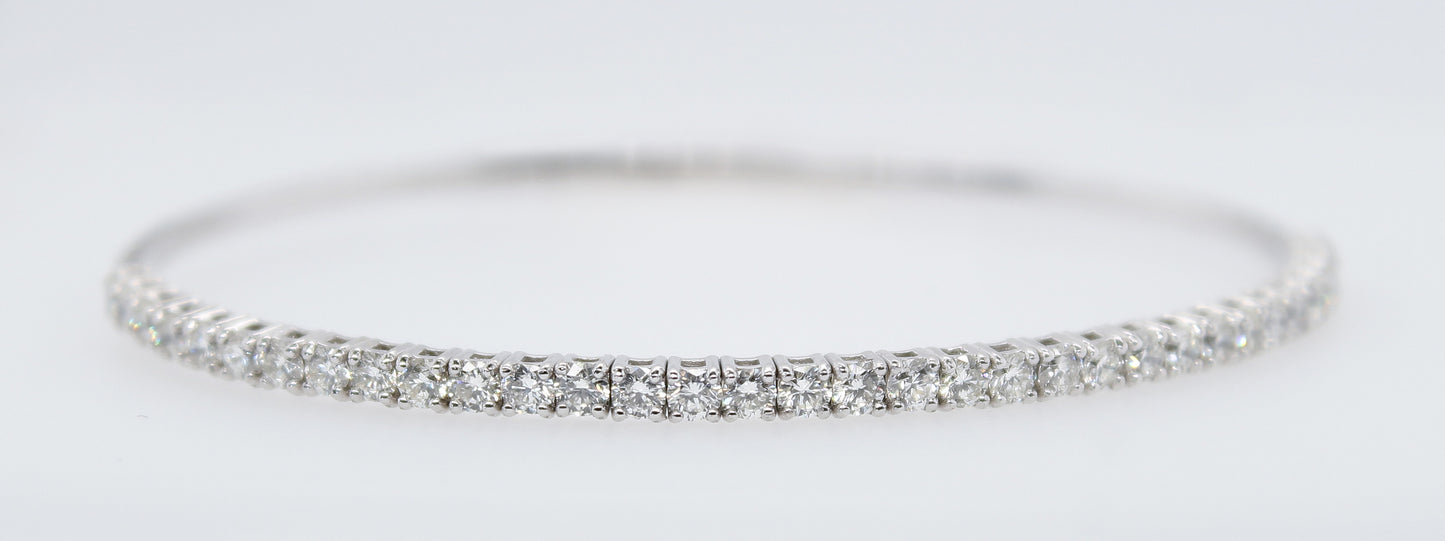 14K White Gold Diamond Tennis Bracelet