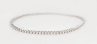 14K White Gold 1ctw Diamond Flex Bangle Bracelet