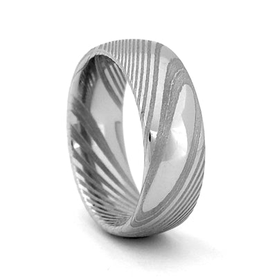 Damascus Steel Men's Wedding Band