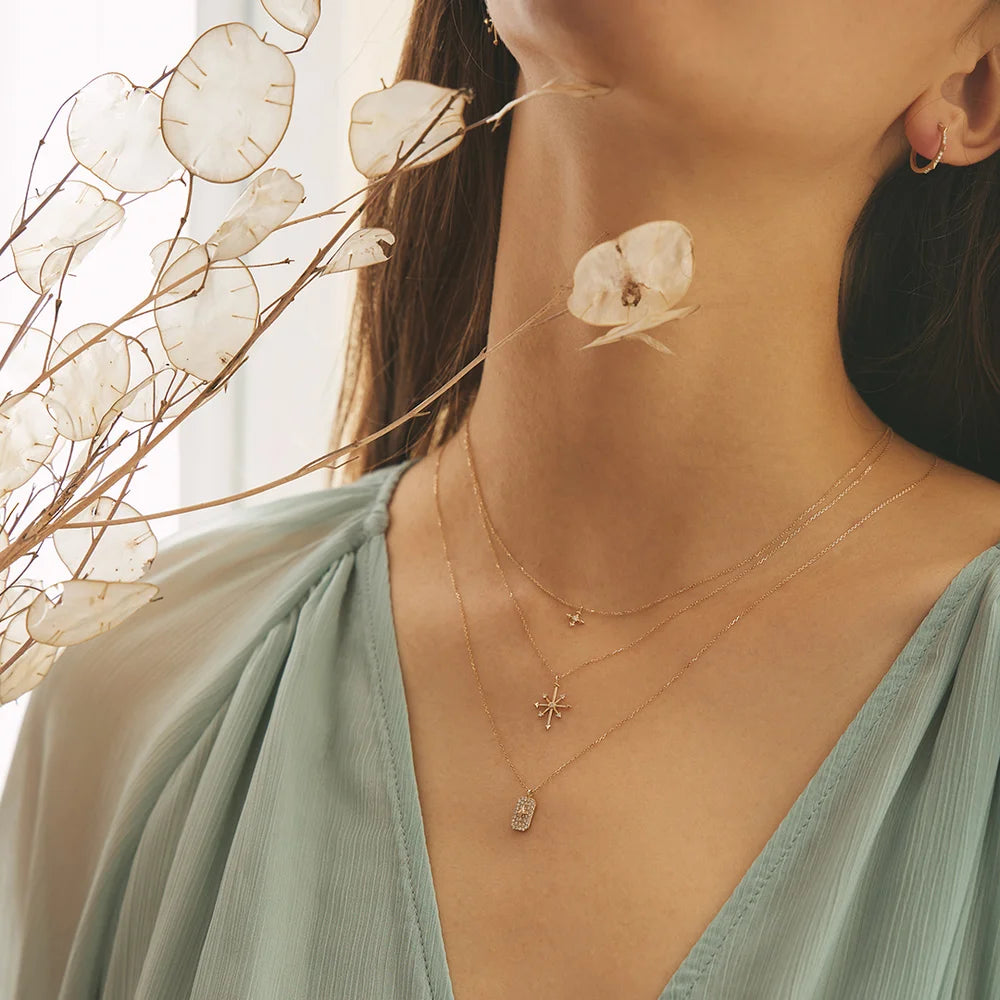 GALACTICA | 14K Yellow Gold Diamond Polaris Necklace