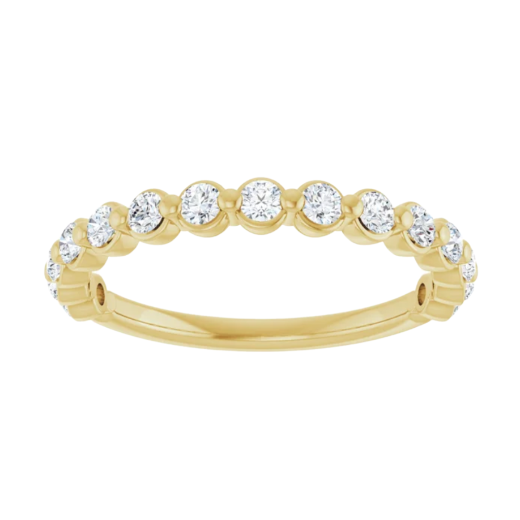 14K Yellow Gold Diamond Band
