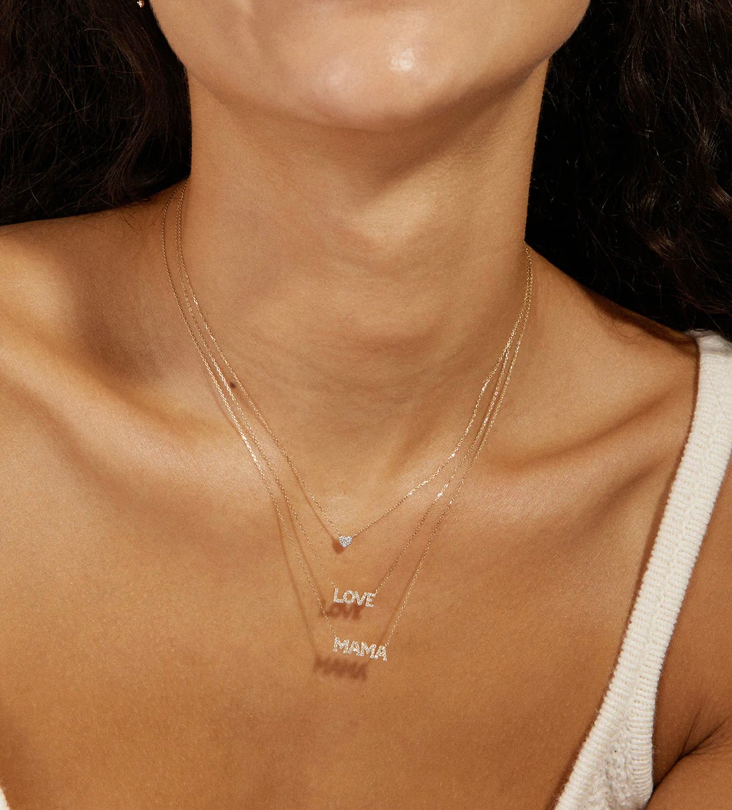 SOPHIE | 14K Gold Diamond Heart Necklace