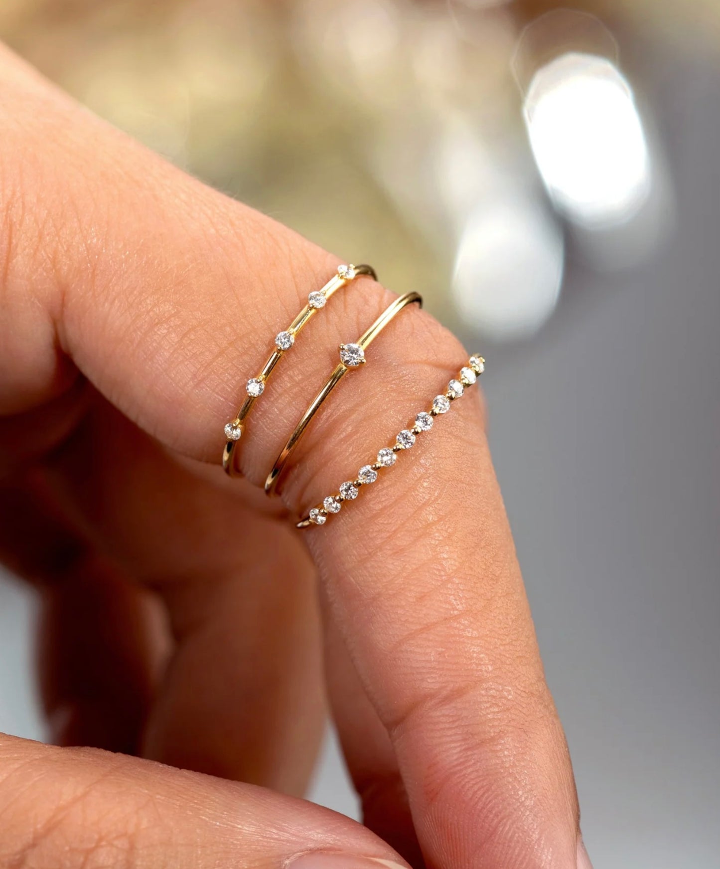 RIYA | 14K Yellow Gold Diamond Solitaire Ring