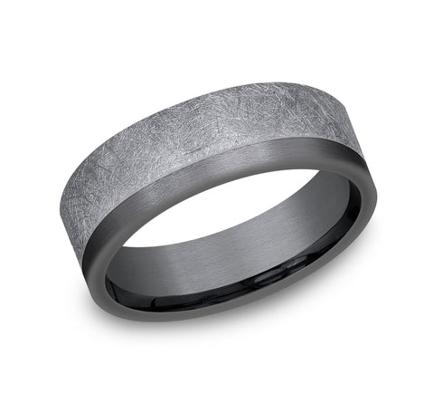 Tantalum - Lite & Dark Grey Men's Wedding Band