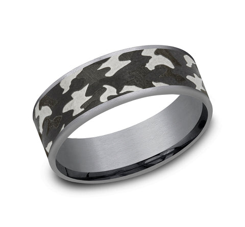 Camo Tantalum Men's Wedding Band