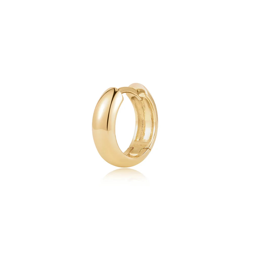 ROWAN | 14K Yellow Gold Bold Huggie Hoop