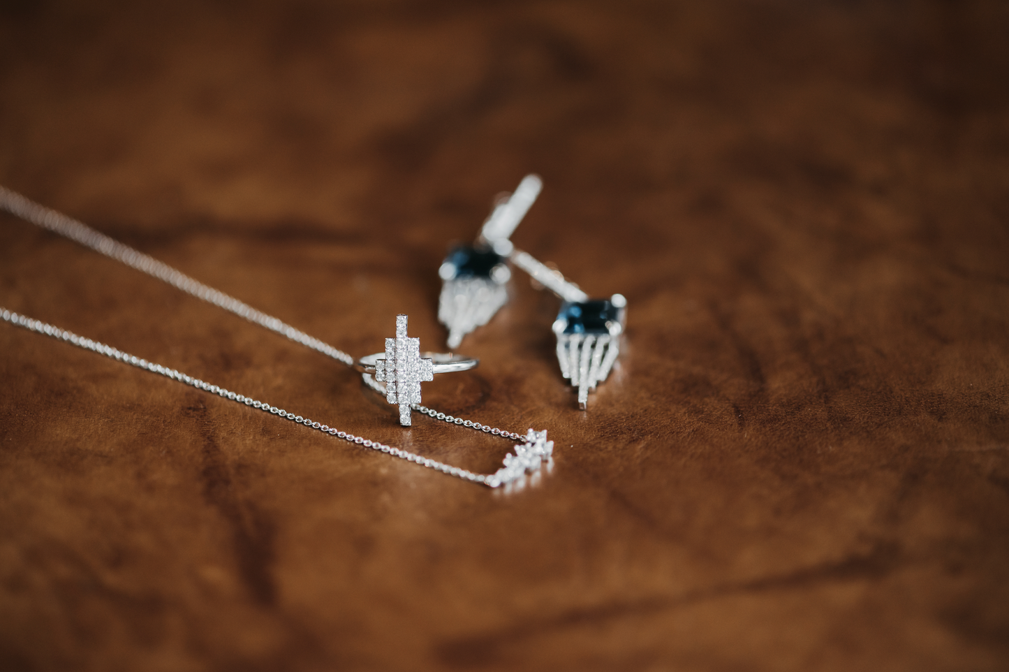 18K White Gold London Blue Topaz & Diamond Earrings