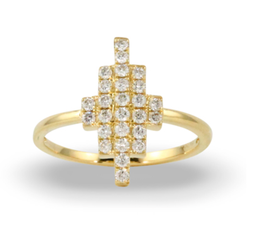 18K White Gold Art Deco Diamond Ring