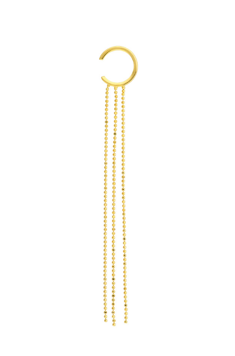 14K Yellow Gold Triple Chain Ear Cuff