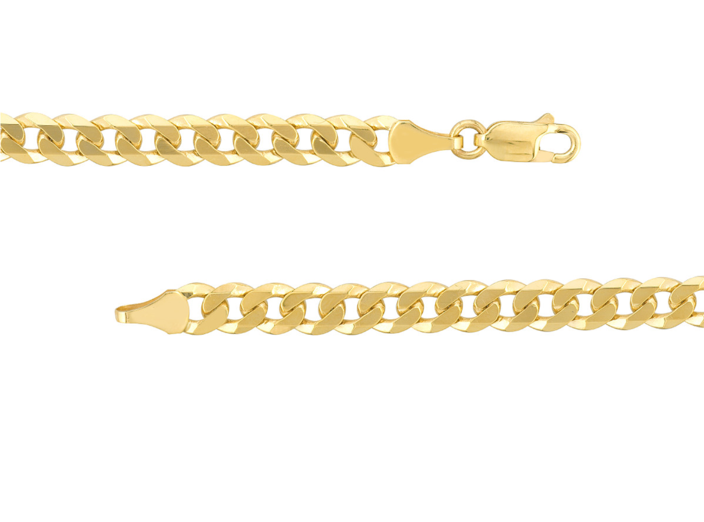 14K Yellow Gold 5.7mm Cuban Link Bracelet 8.5in