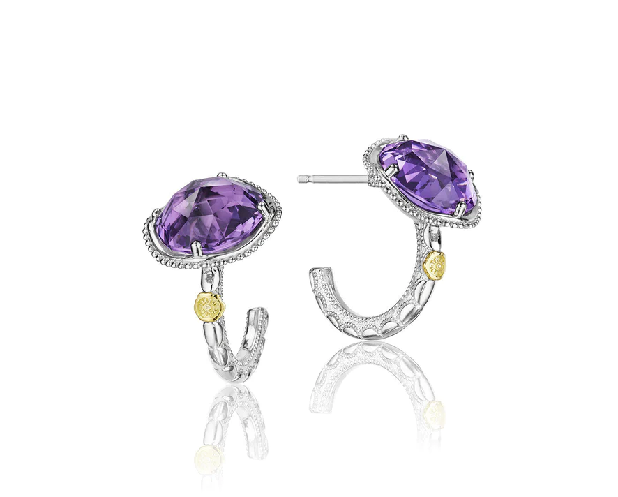 TACORI Sterling Silver Amethyst Huggie Hoops