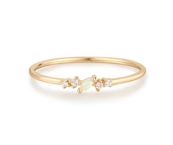 ZEPHYR | Opal and Lab Grown Diamond Ring
