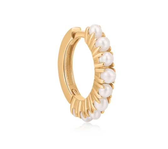 BLANCHE | 14kyg Pearl Huggie