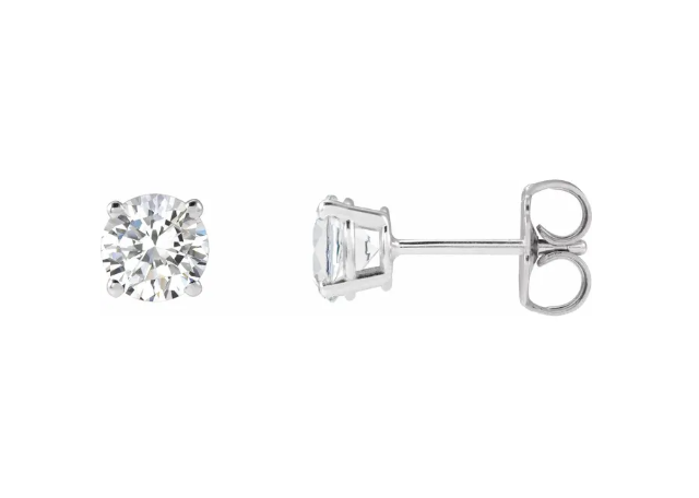 14K White Gold .50ctw Diamond Studs