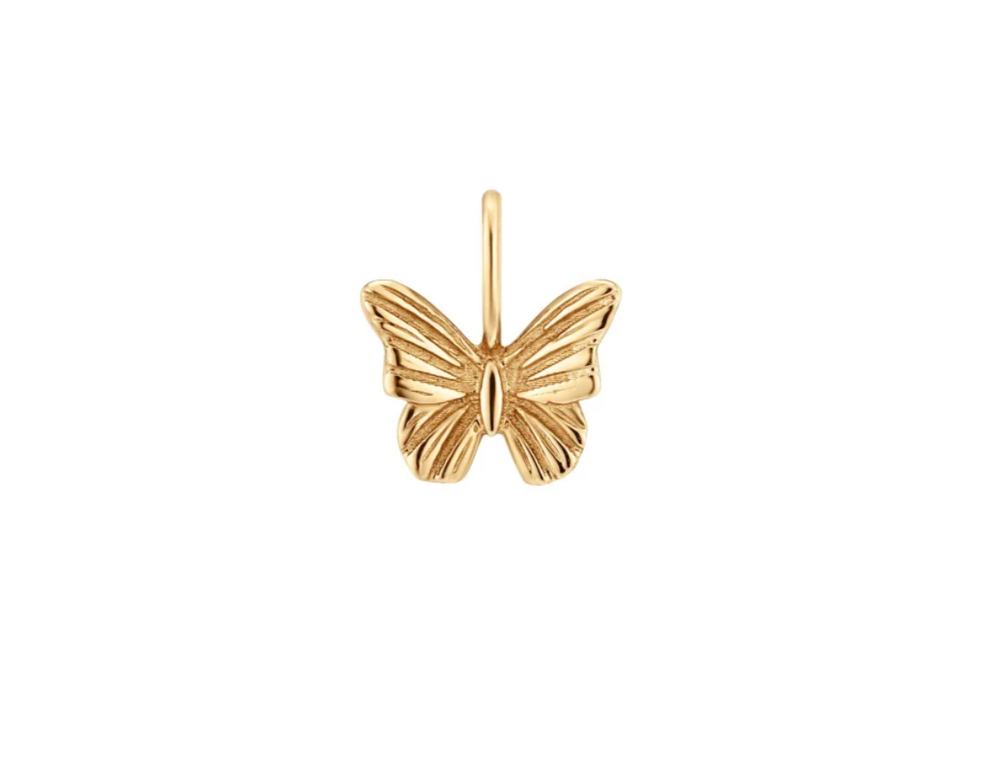 FLUTTER | 14k Yellow Gold Butterfly Pendant