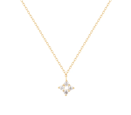 LEANNE | 14K Yellow Gold Diamond Necklace