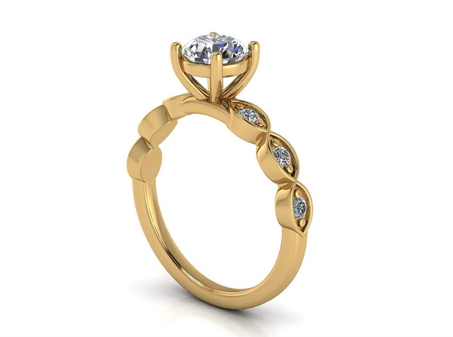 CUSTOM - *Insurance Replacement* | 14K Yellow Gold Round Diamond Solitaire Engagement Ring