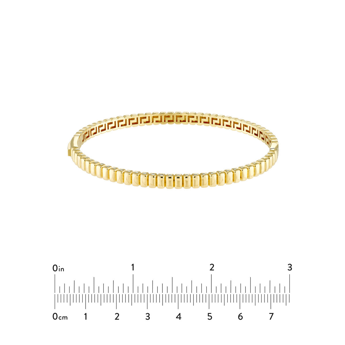 14k Yellow Gold Ribbed Bangle