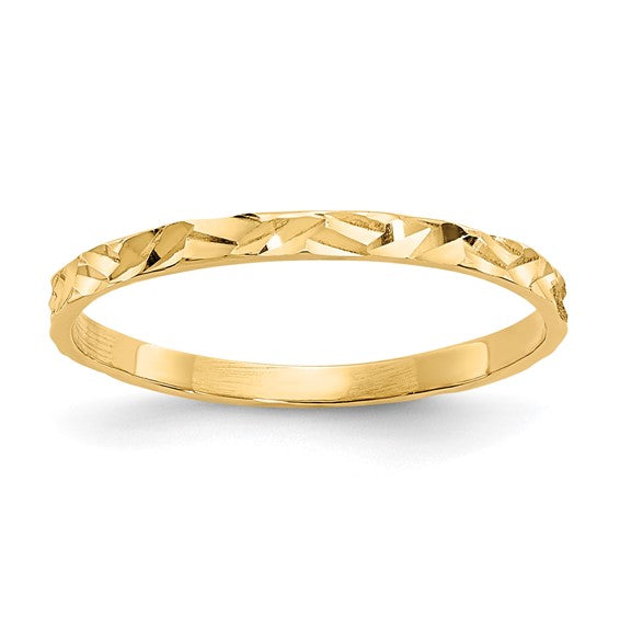10K Yellow Gold Zig Zag Midi Ring