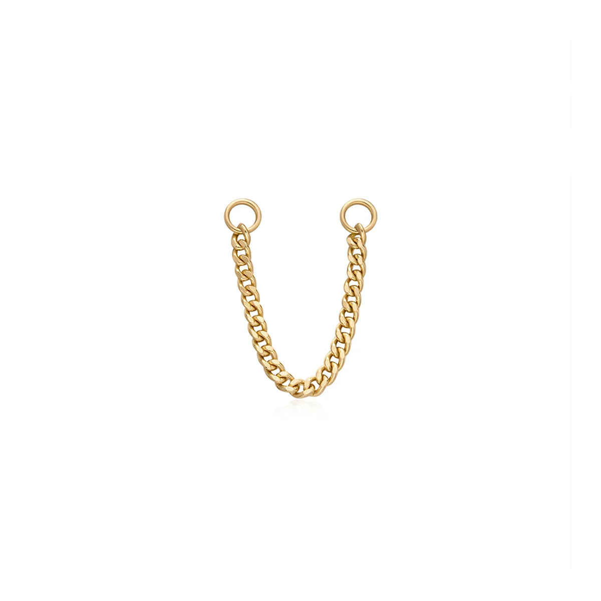 LAURYN | 14K Yellow Gold Curb Earring Chain