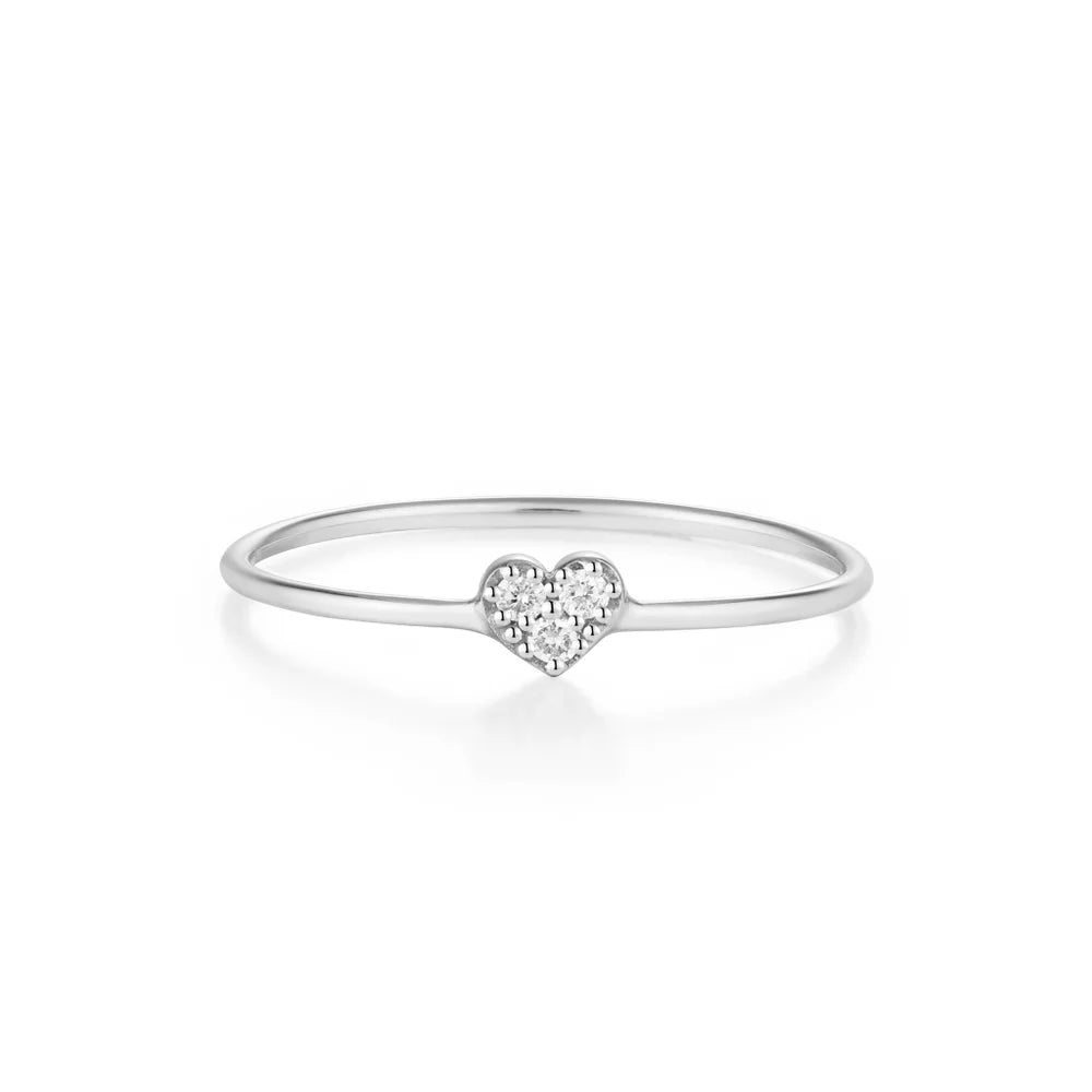 SOPHIE | 14K Gold Diamond Heart Ring