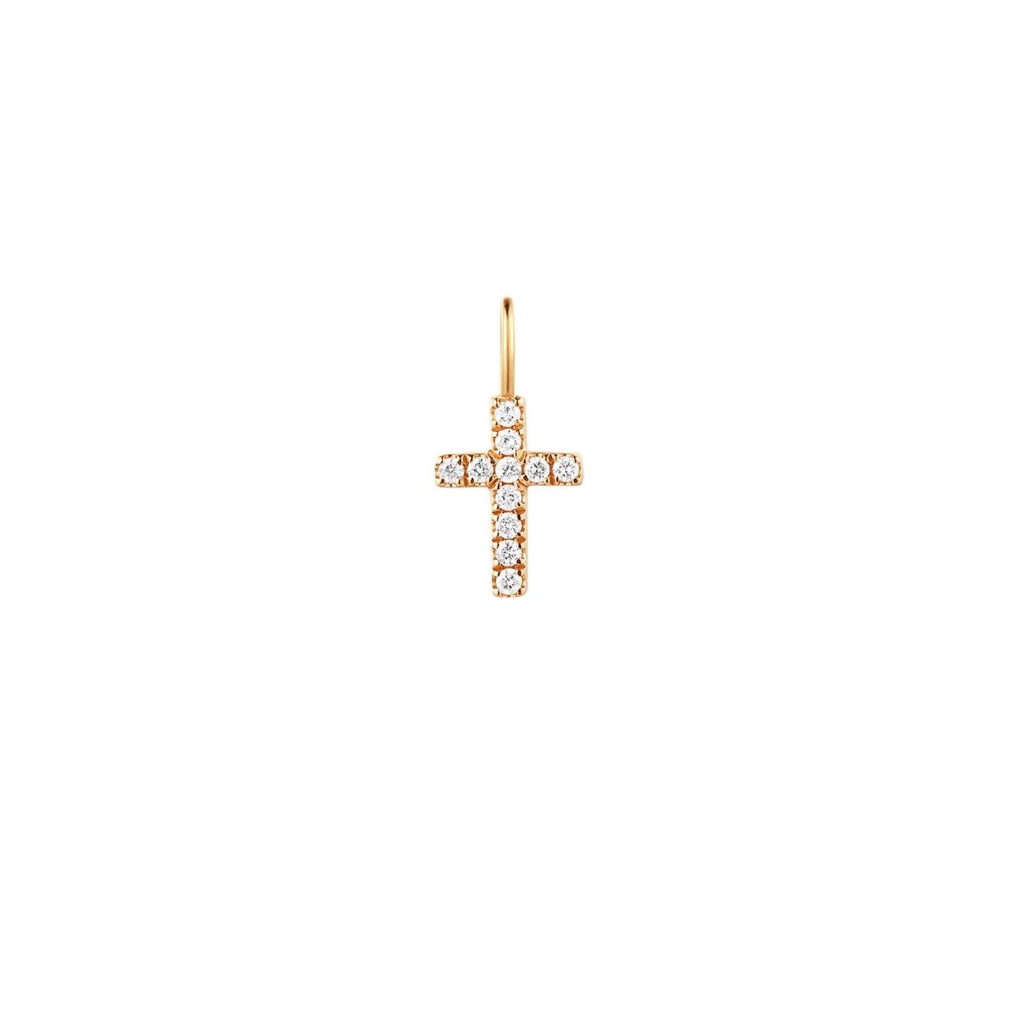 ESTHER | 14K Yellow Gold Diamond Cross Pendant