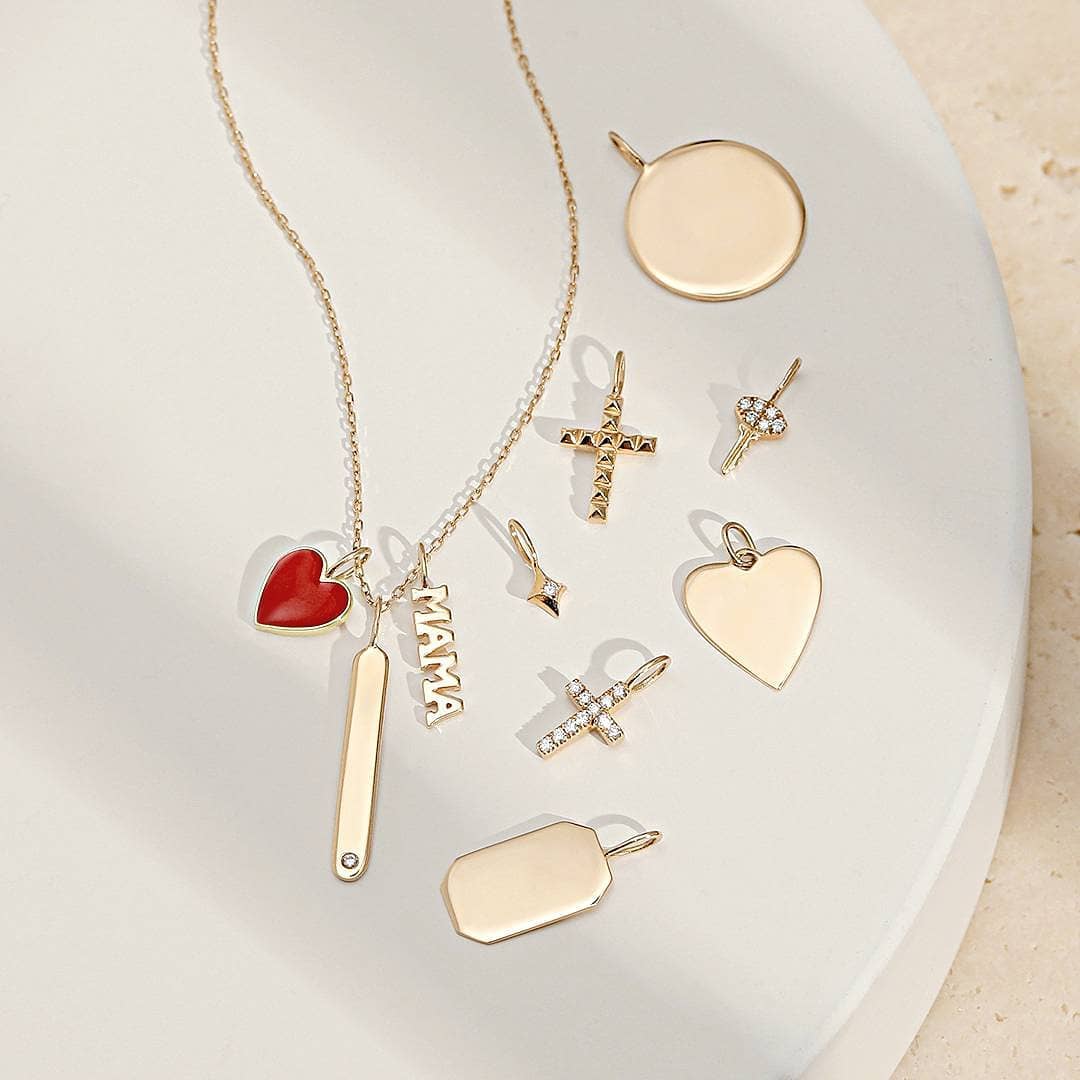 HOPE | 14K Yellow Gold Engravable Tag Charm