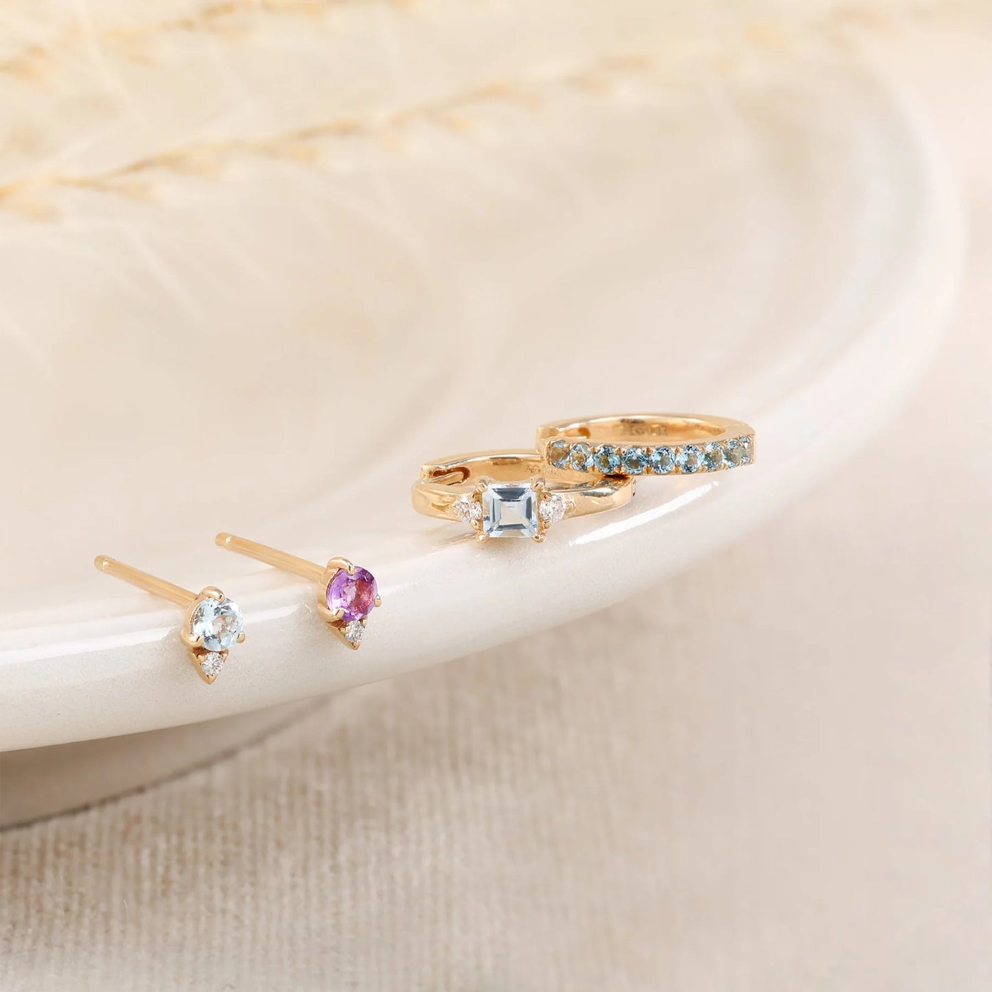 TIANA | Amethyst and Diamond Single Stud Earring