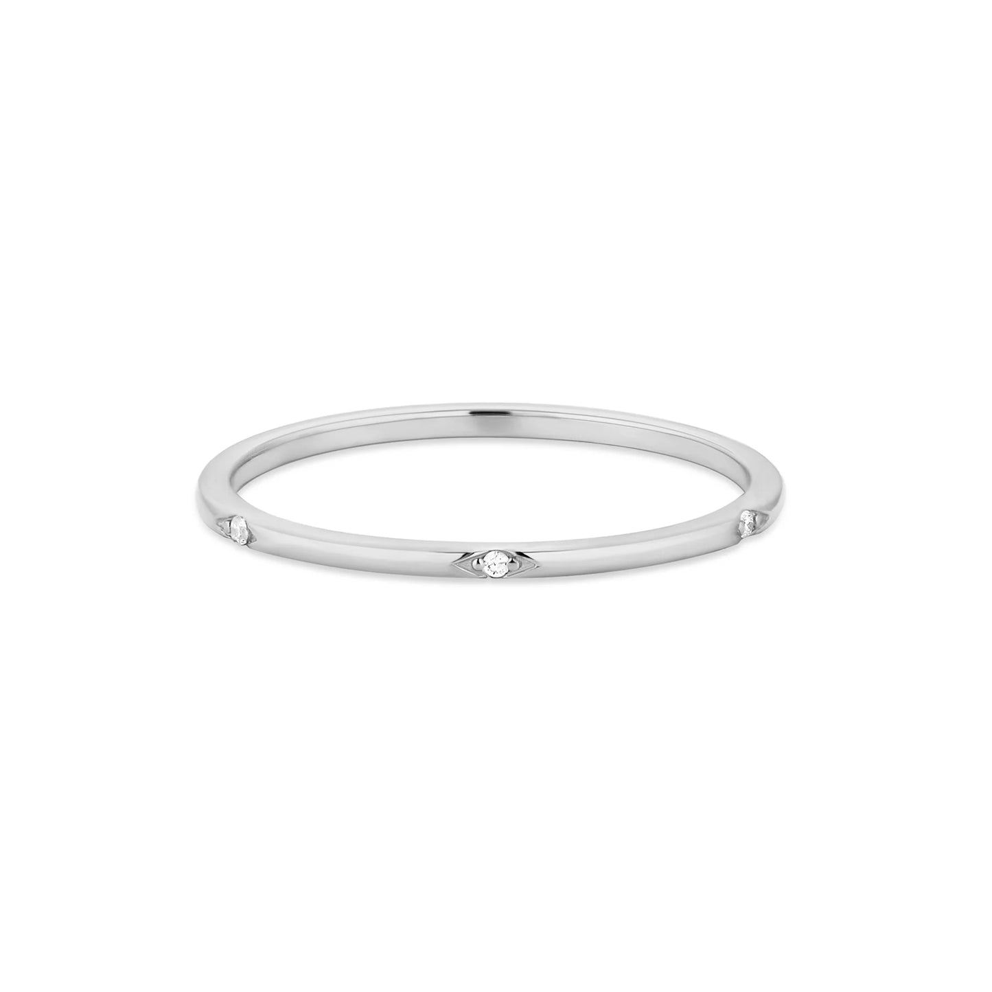 VOGUE | 14K Yellow Gold Spaced Diamond Band