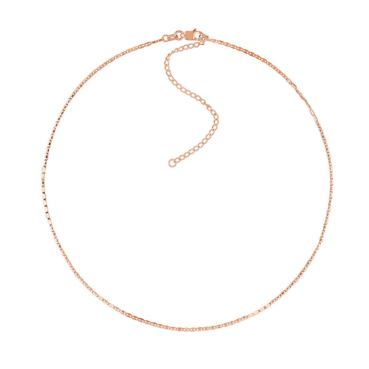14K Rose Gold 1.25mm Valentino Choker 13-16in