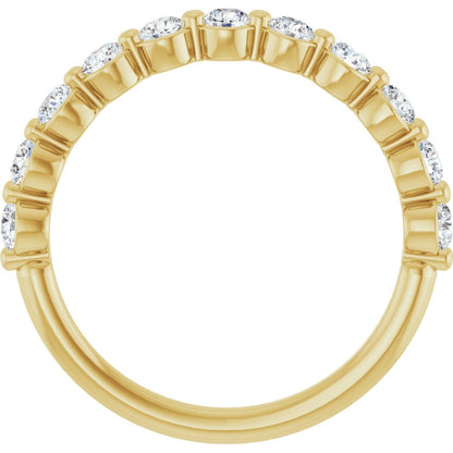 14K Yellow Gold Diamond Band