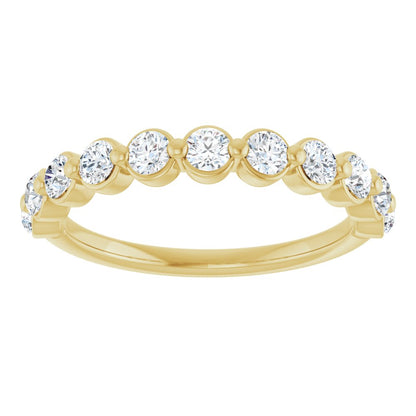 14K Yellow Gold Diamond Band