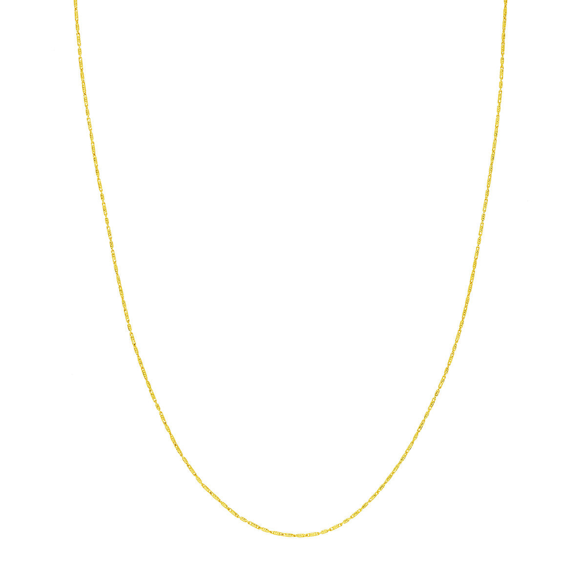 14k Yellow Gold Diamond-Cut Lumacina Adjustable Chain