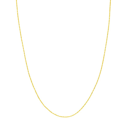 14k Yellow Gold Diamond-Cut Lumacina Adjustable Chain