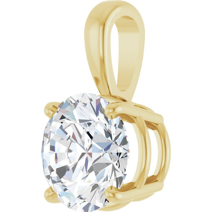 14K Yellow Gold Lab Grown Diamond Pendant