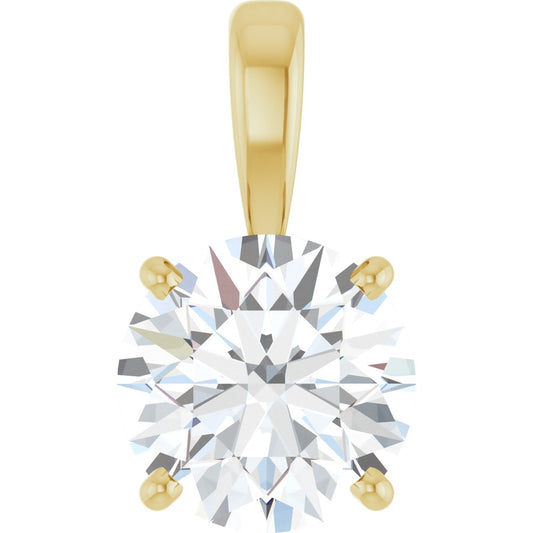 14K Yellow Gold Lab Grown Diamond Pendant