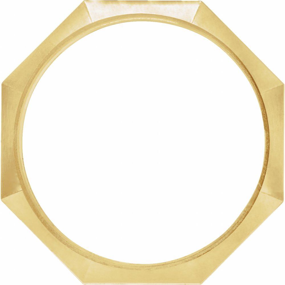 14K Yellow Gold Octagon Band