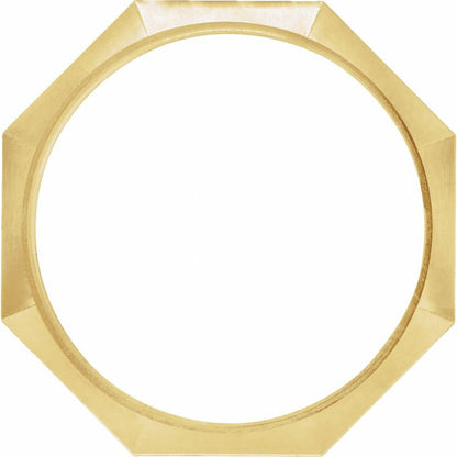 14K Yellow Gold Octagon Band