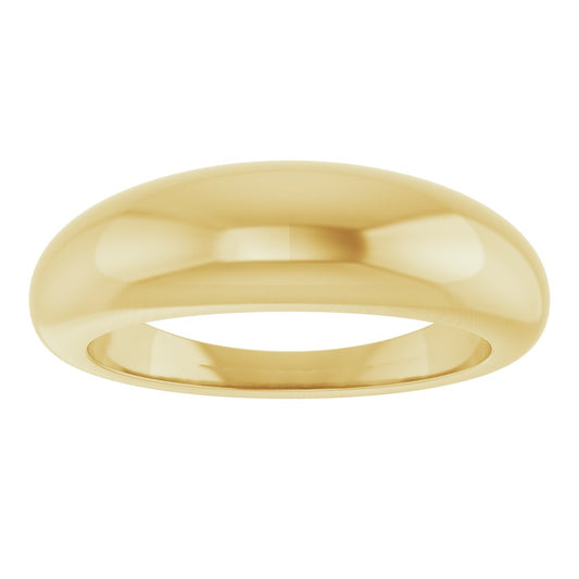 14K Yellow Gold Dome Ring