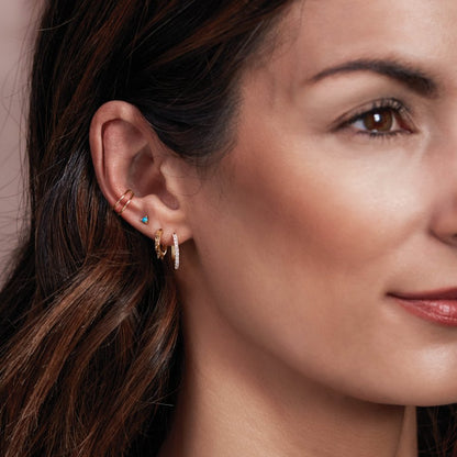 14K Yellow Gold Split Ear Cuff
