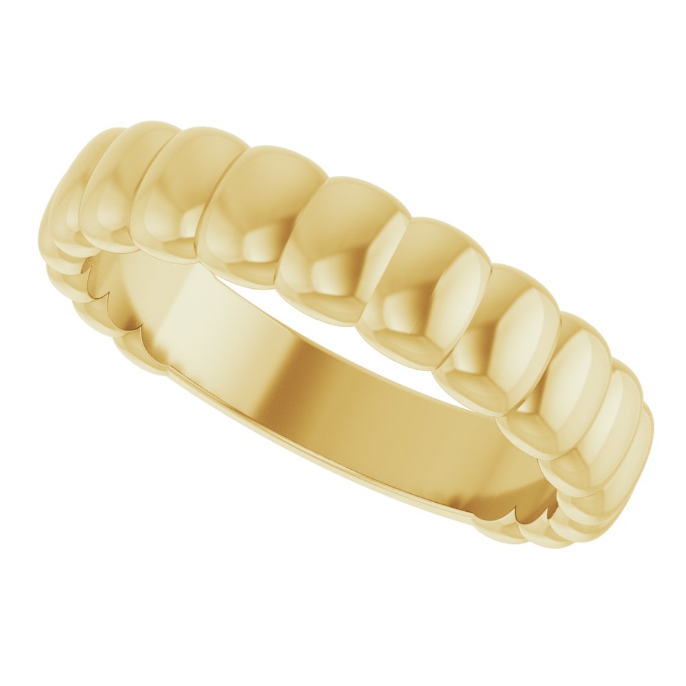 14K Yellow Gold Puffed Band