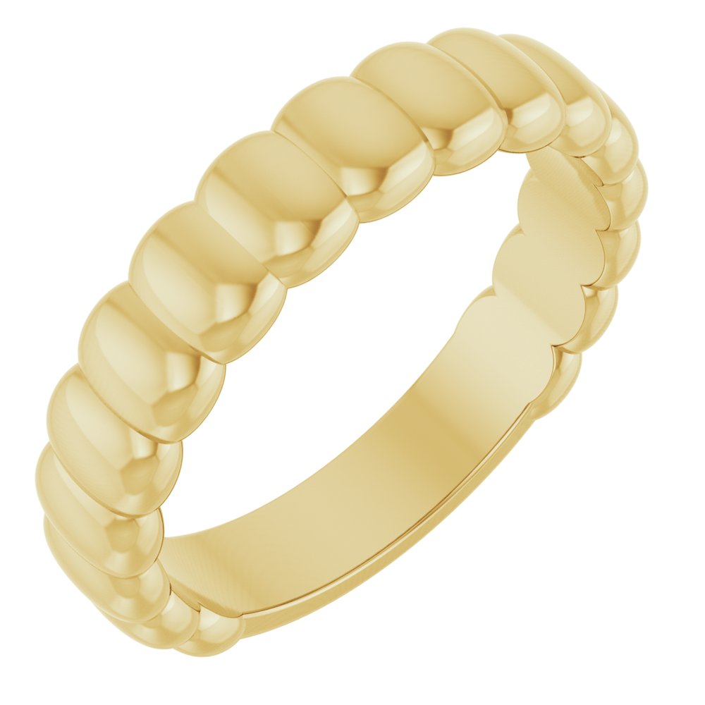 14K Yellow Gold Puffed Band