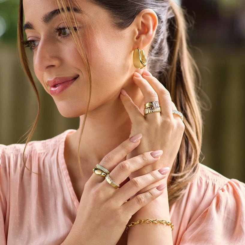 14K Yellow Gold Puffed Band
