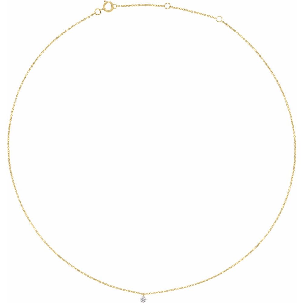 14K Yellow Gold Dashing Diamond Necklace